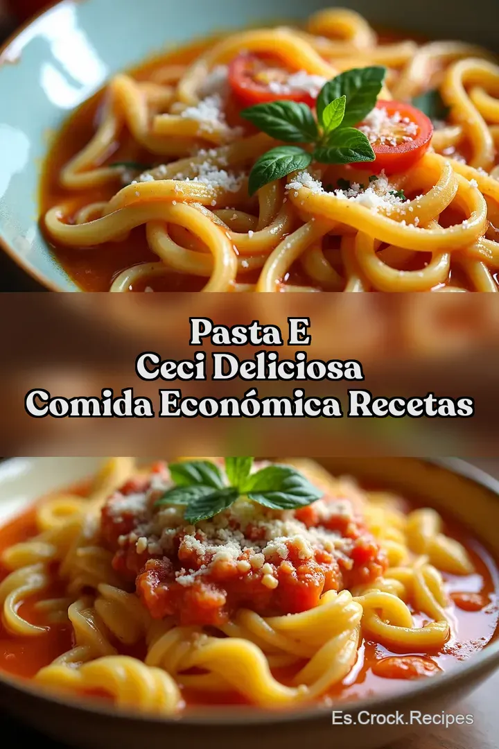 Pasta e Ceci Deliciosa Comida econ&oacute;mica recetas