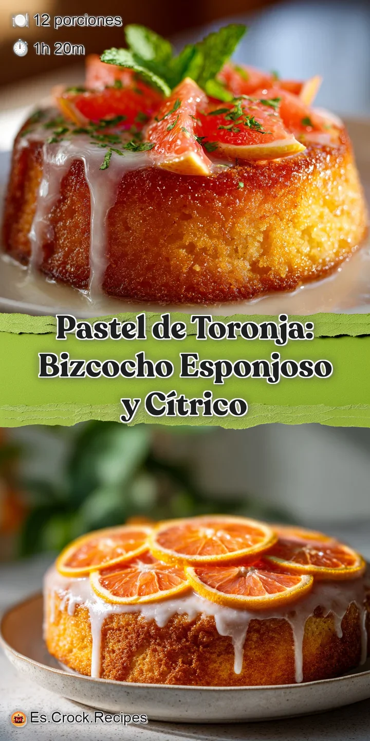 Close-up of a glazed grapefruit cake, highlighting the airy texture and vibrant color of the fruit segments within.