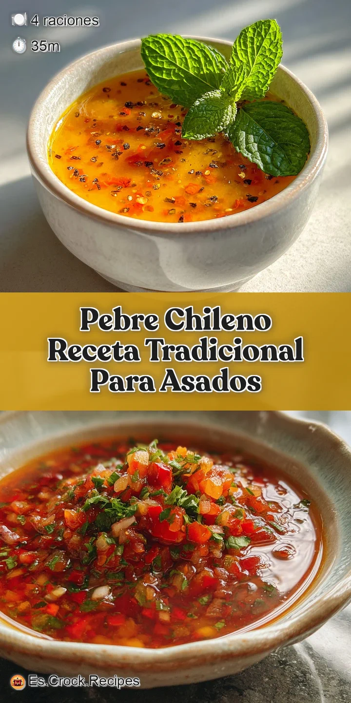 Close-up of coarsely chopped Pebre Chileno, showcasing the juicy texture of tomatoes, vibrant green herbs, and the fiery r...