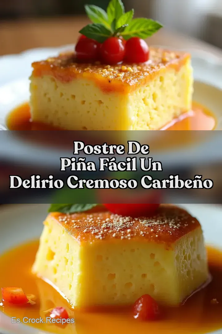 Postre de Pi&ntilde;a F&aacute;cil Un Delirio Cremoso Caribe&ntilde;o