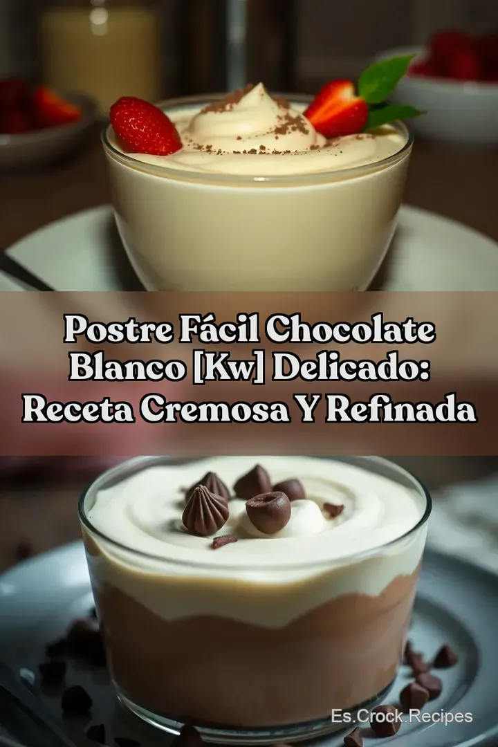 Postre F&aacute;cil Chocolate Blanco [kw] Delicado: Receta Cremosa y Refinada