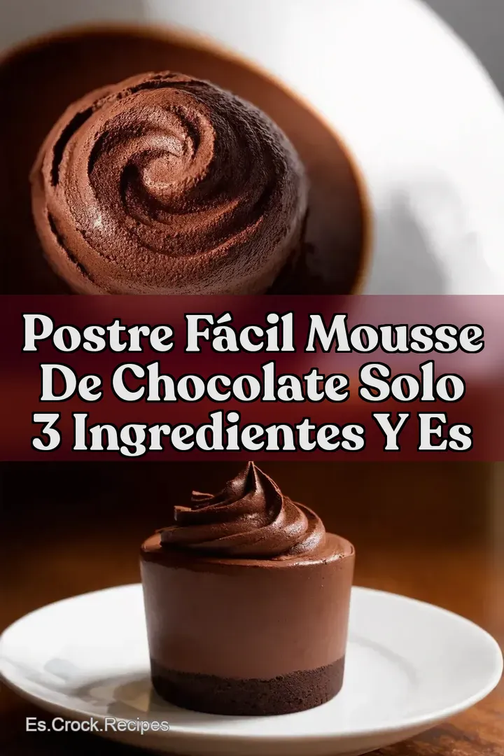 Postre f&aacute;cil Mousse de Chocolate SOLO 3 INGREDIENTES Y ES