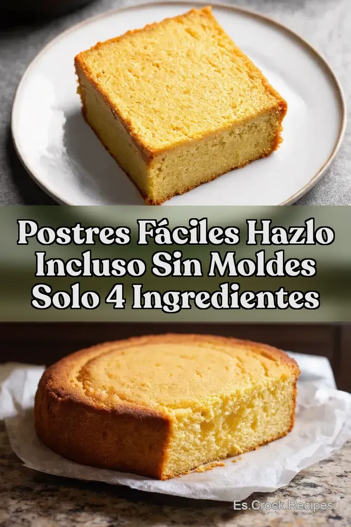 Postres F&aacute;ciles HAZLO INCLUSO SIN MOLDES SOLO 4 Ingredientes