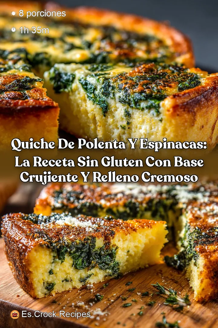 Quiche de polenta y espinacas: La receta sin gluten con base crujiente y relleno cremoso