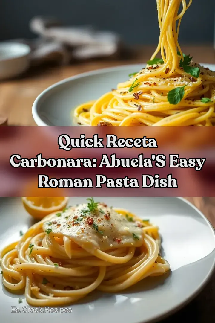 Quick Receta Carbonara: Abuela s Easy Roman Pasta Dish