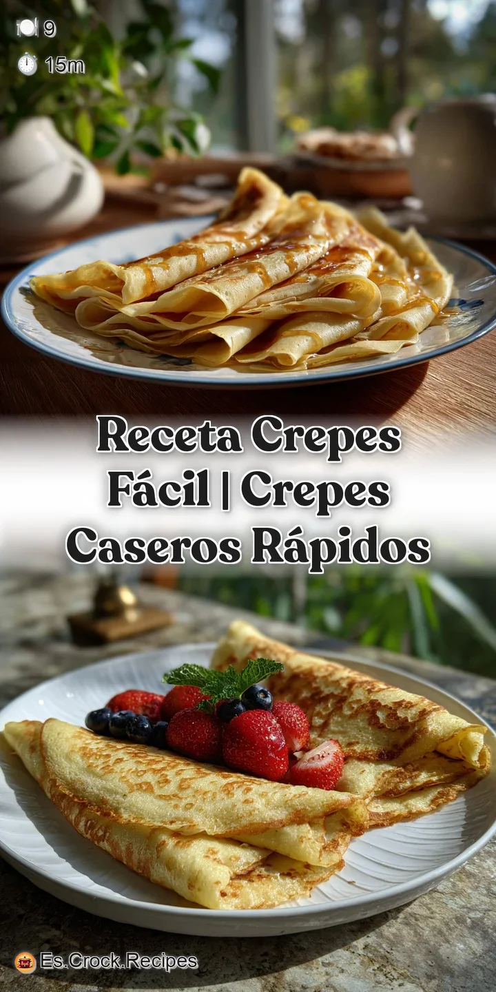 Close-up of a warm, soft crepe, its lacy texture visible, filled with sweet cream and glistening fresh fruit spilling over...