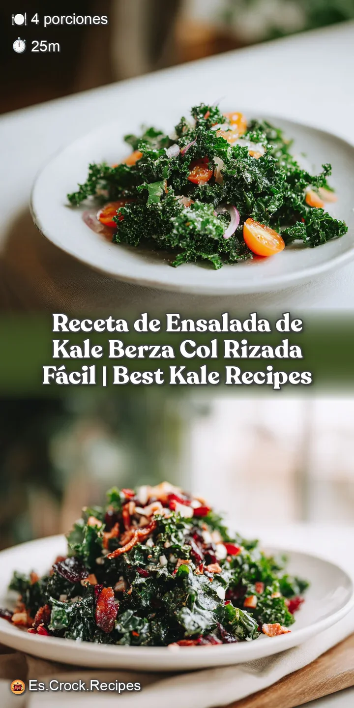 Close-up of crisp kale leaves tossed with glistening balsamic vinaigrette and seeds.