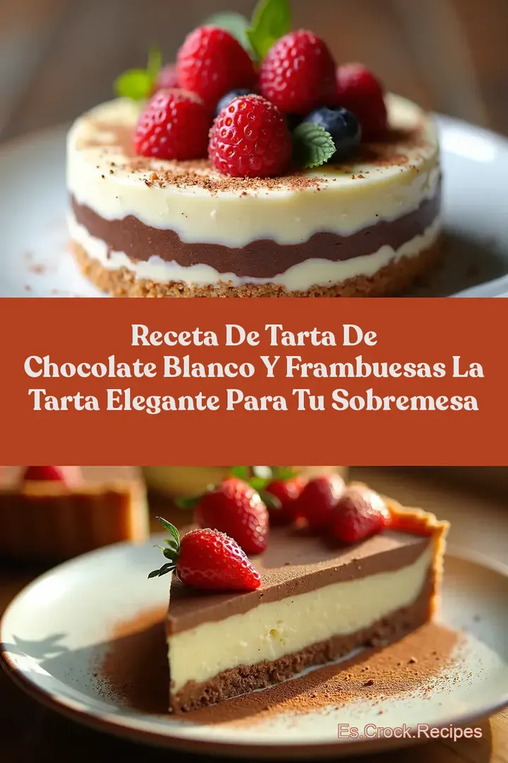 Receta de Tarta de Chocolate Blanco y Frambuesas La Tarta Elegante para tu Sobremesa