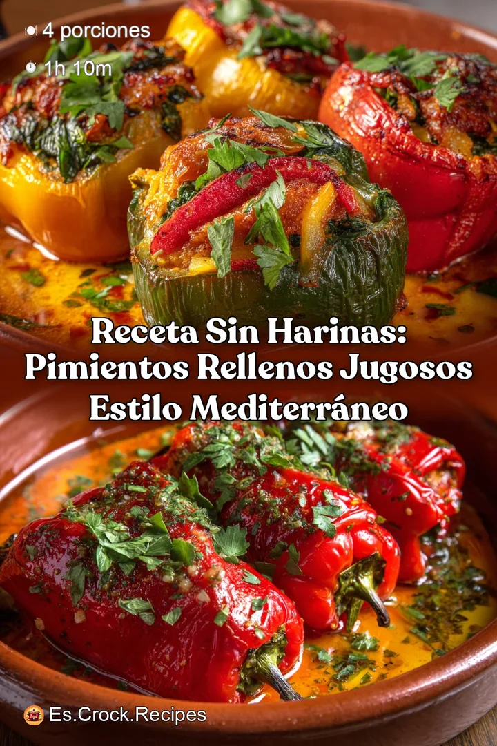 Receta sin harinas: Pimientos Rellenos Jugosos Estilo Mediterr&aacute;neo