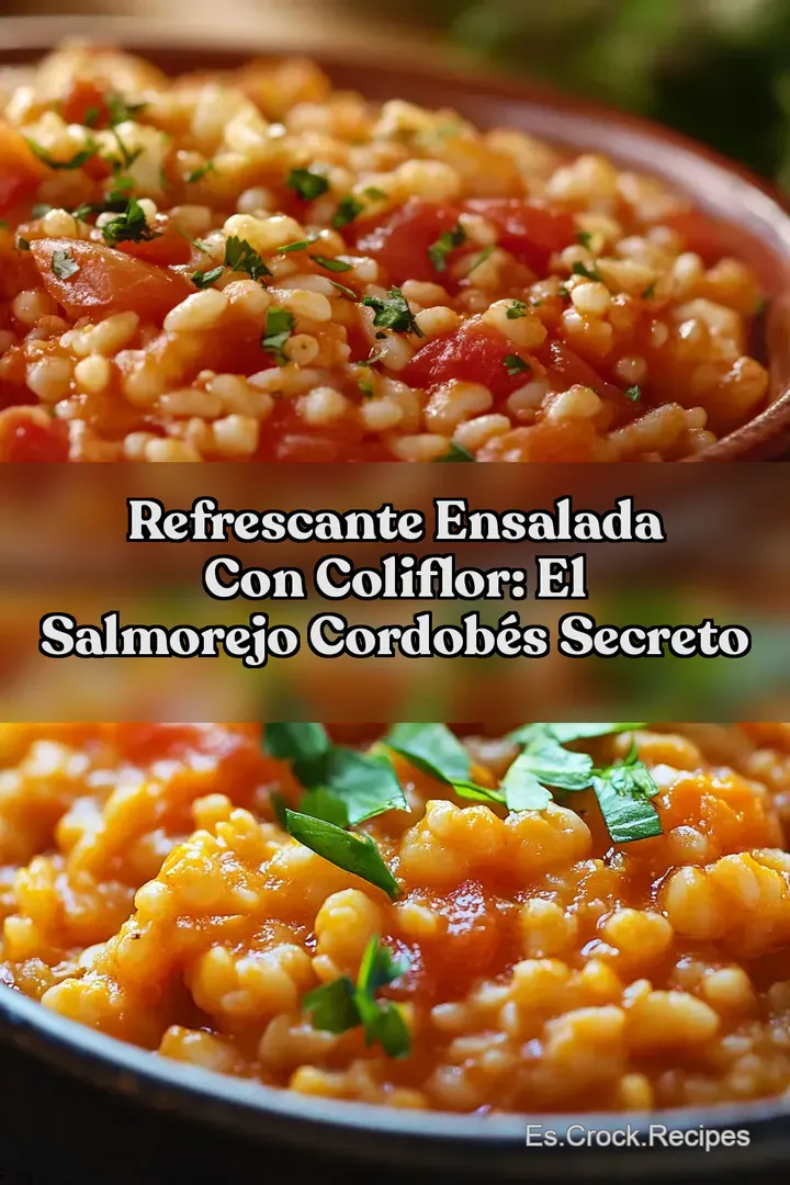 Refrescante Ensalada Con Coliflor: El Salmorejo Cordob&eacute;s Secreto
