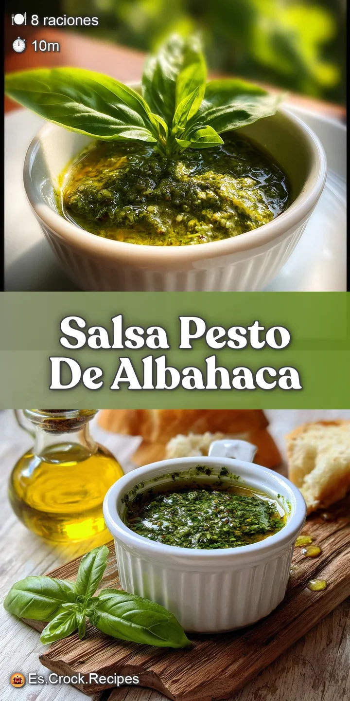 Close-up showcases glistening pesto sauce clinging to pasta. Pine nuts & cheese offer textural contrast. A burst of fresh,...