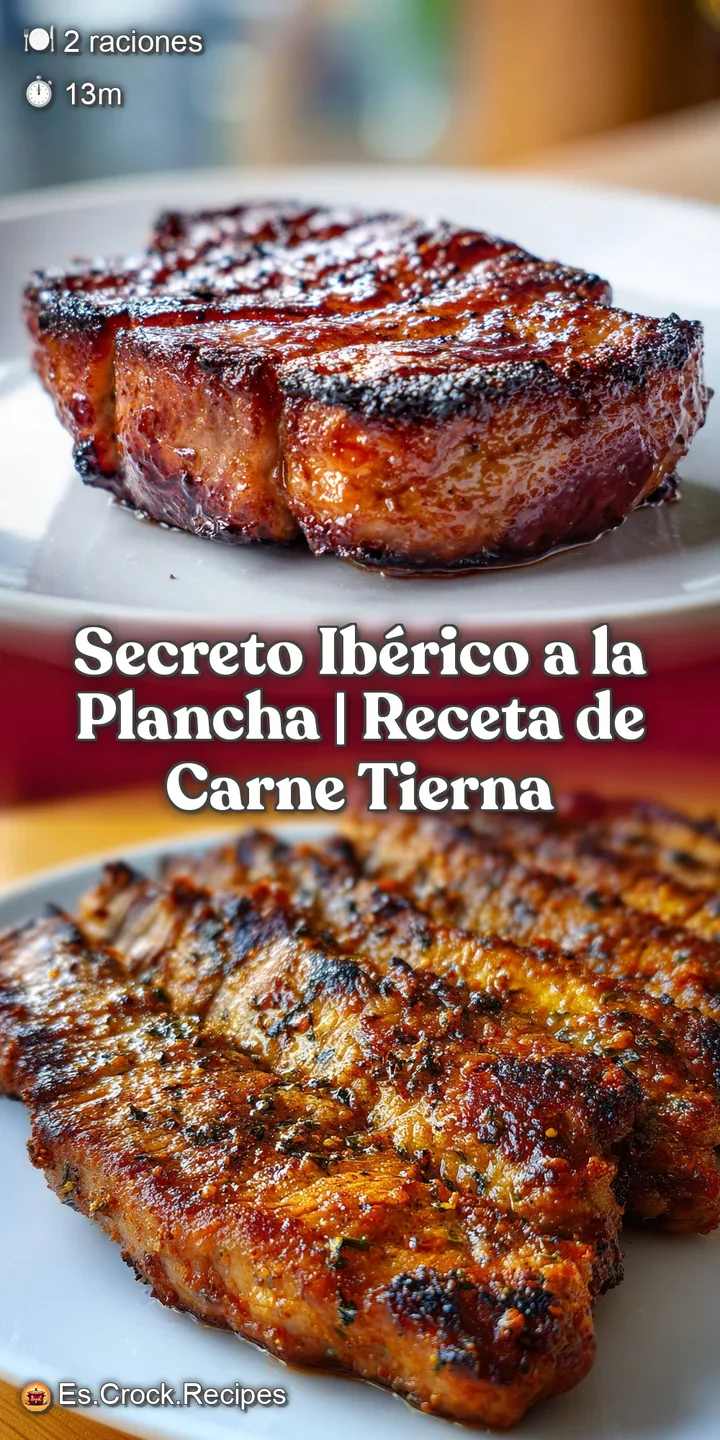 A close-up reveals the tender, pink interior of seared pork, with a crispy, caramelized crust.