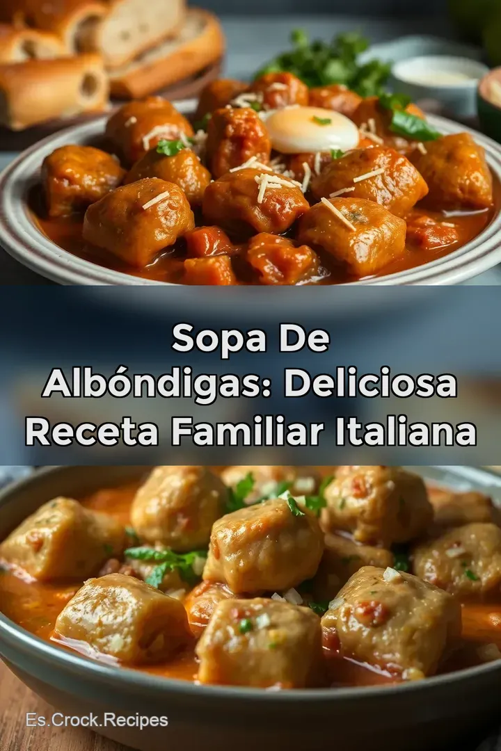 Sopa de Alb&oacute;ndigas: Deliciosa Receta Familiar Italiana