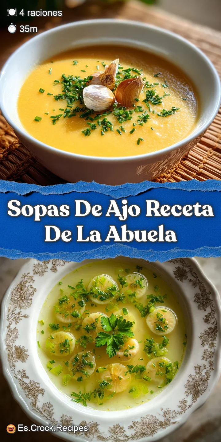 Close-up: Sopas de ajo with crusty bread, paprika, glistening oil. Steam rises, promising warmth in this savory, comfortin...