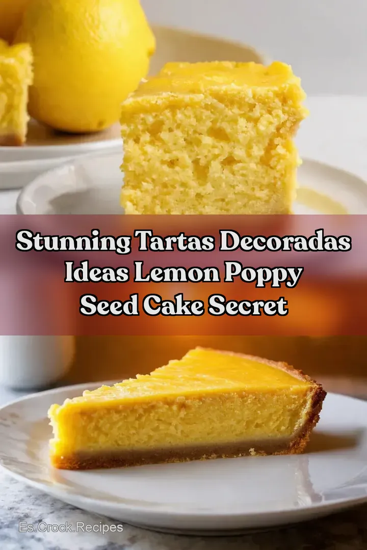 Stunning Tartas Decoradas Ideas Lemon Poppy Seed Cake Secret