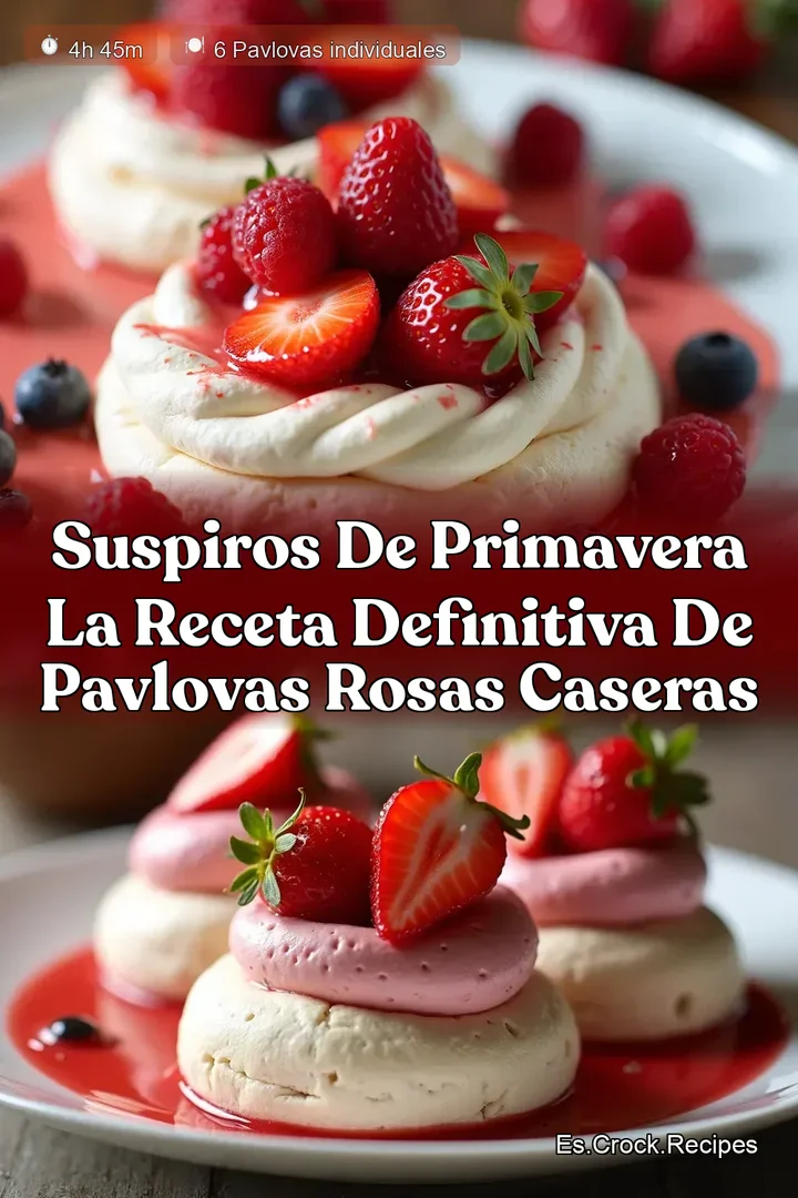 Suspiros de Primavera La Receta Definitiva de Pavlovas Rosas Caseras
