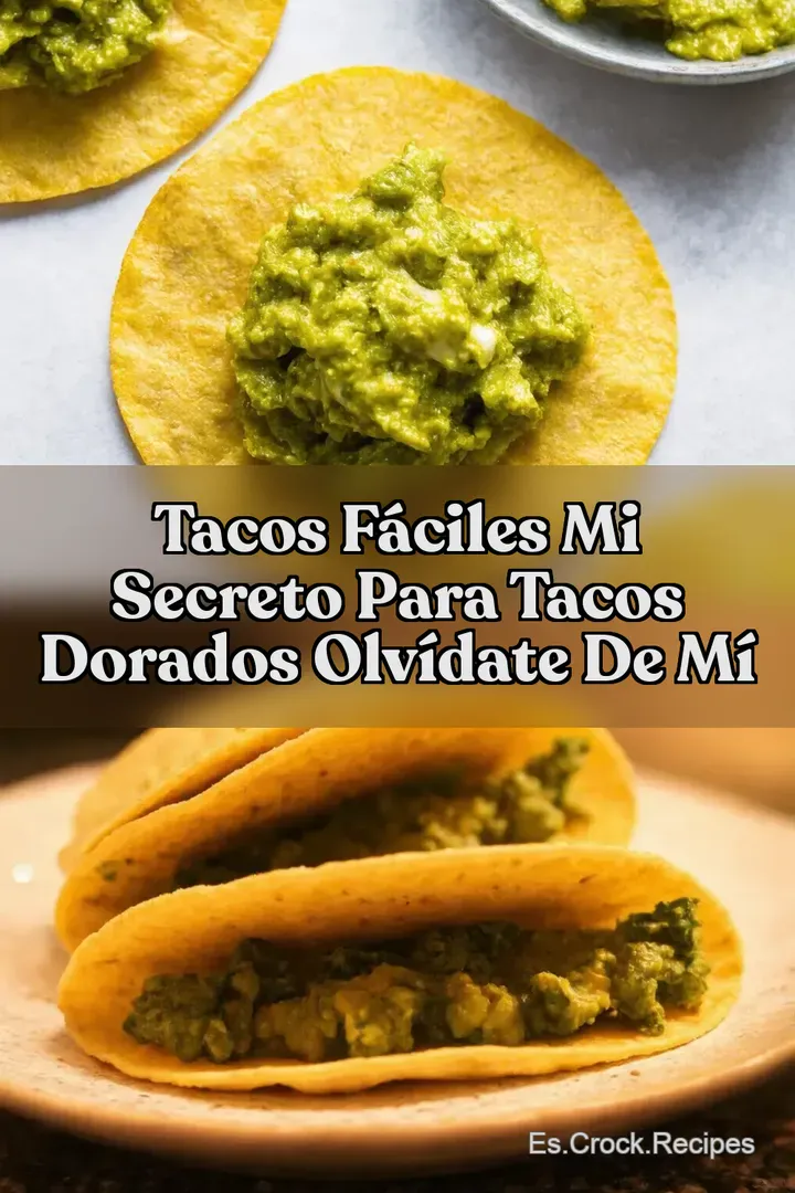 Tacos F&aacute;ciles Mi Secreto para Tacos Dorados Olv&iacute;date de m&iacute;