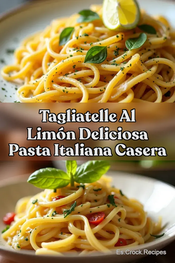 Tagliatelle al Lim&oacute;n Deliciosa Pasta Italiana Casera