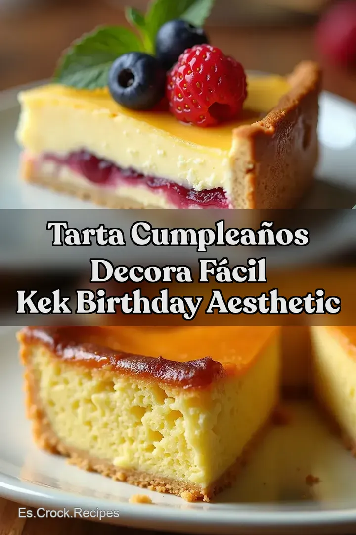 Tarta Cumplea&ntilde;os Decora f&aacute;cil Kek Birthday Aesthetic