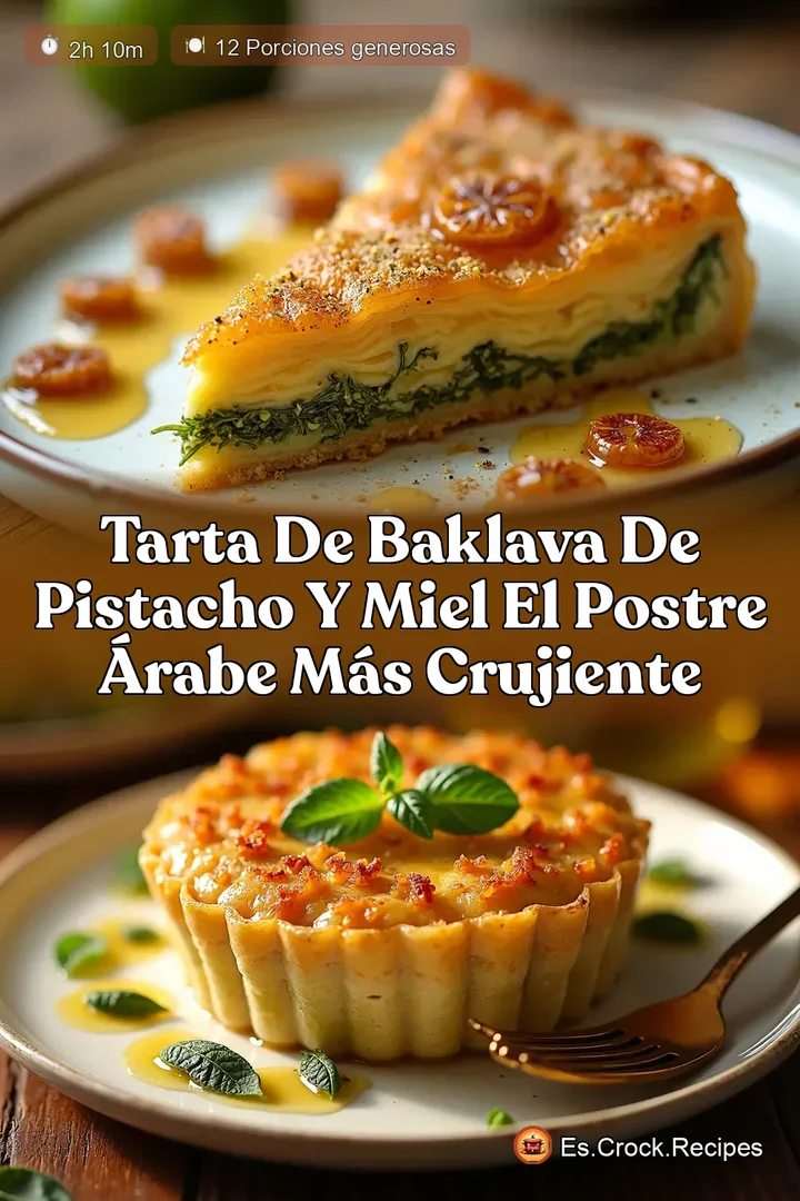 Tarta de Baklava de Pistacho y Miel El Postre &Aacute;rabe M&aacute;s Crujiente
