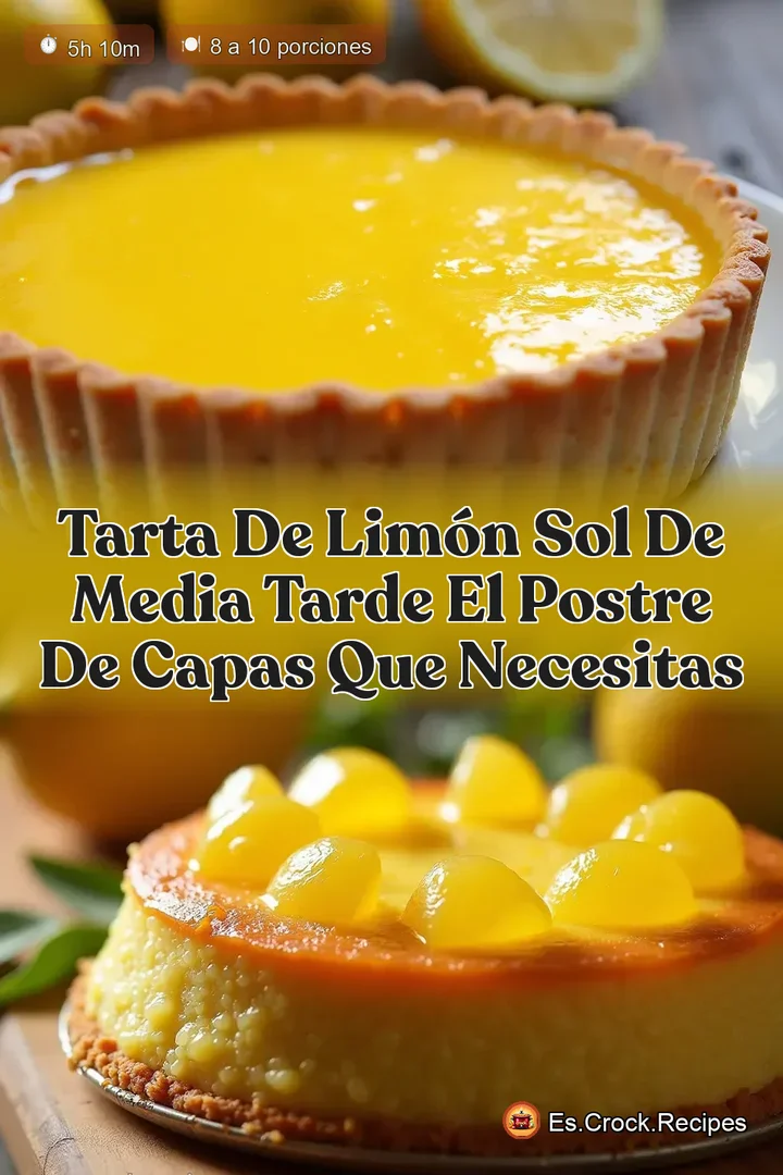 Tarta de Lim&oacute;n Sol de Media Tarde El Postre de Capas que Necesitas