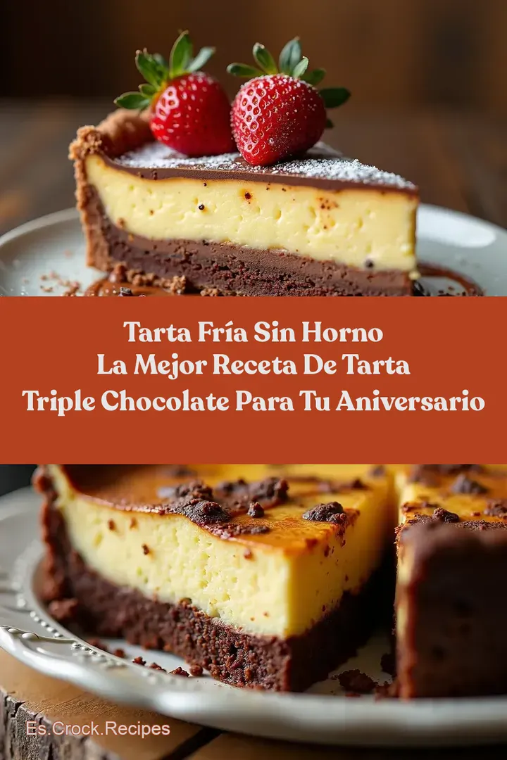 Tarta Fr&iacute;a Sin Horno La Mejor Receta de Tarta Triple Chocolate para tu Aniversario