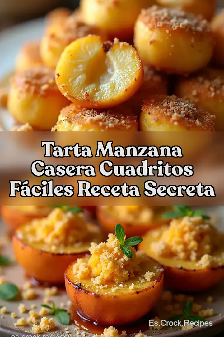 Tarta Manzana Casera Cuadritos F&aacute;ciles Receta Secreta