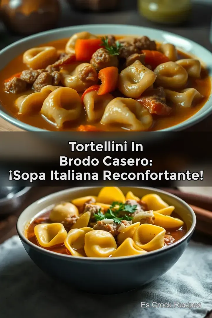 Tortellini in Brodo Casero: &iexcl;Sopa Italiana Reconfortante!