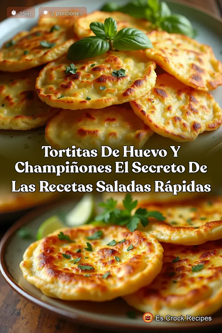 Tortitas de Huevo y Champi&ntilde;ones El Secreto de las Recetas Saladas R&aacute;pidas