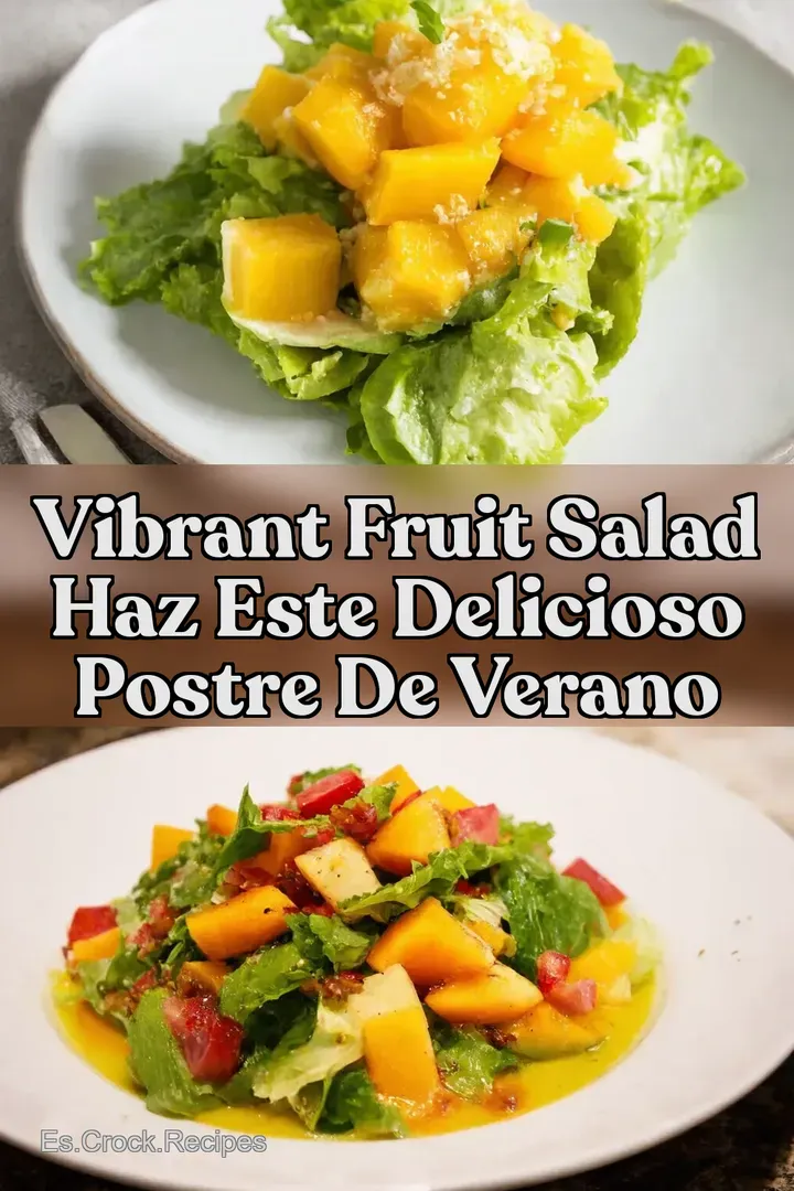 Vibrant Fruit Salad HAZ ESTE DELICIOSO POSTRE DE Verano