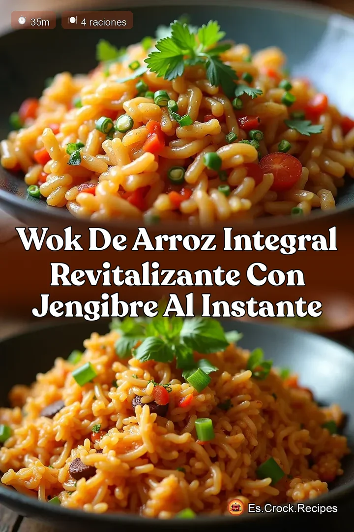 Wok de Arroz Integral Revitalizante con Jengibre al Instante