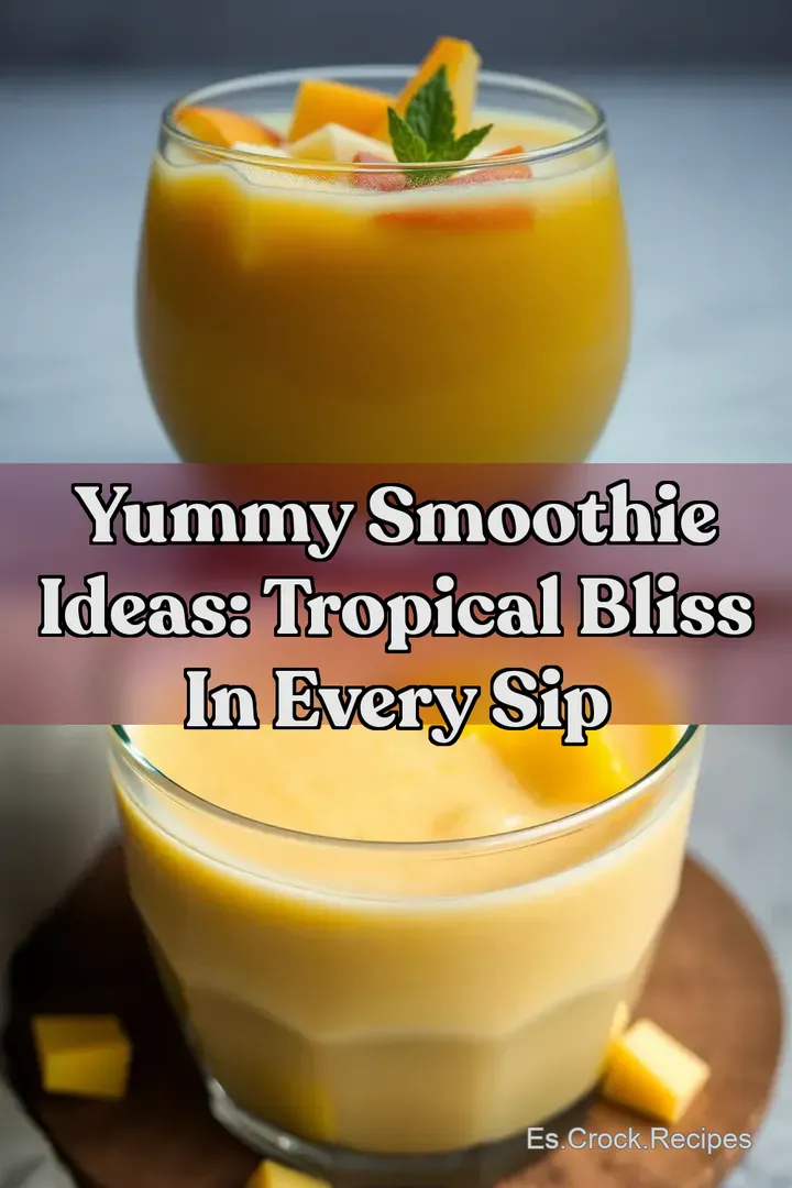 Yummy Smoothie Ideas: Tropical Bliss in Every Sip