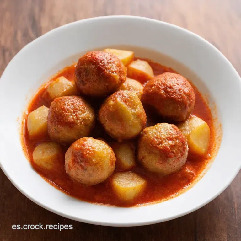 Alb&oacute;ndigas de la Abuela Papas con Salchicha
