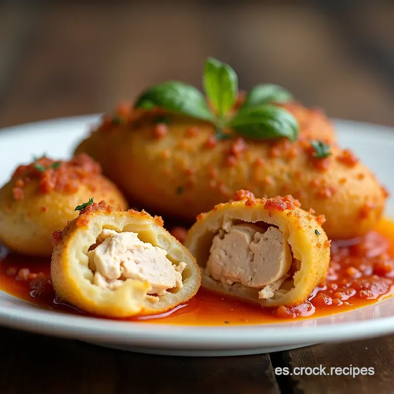 Alb&oacute;ndigas de Papas con Pollo Reconfortantes