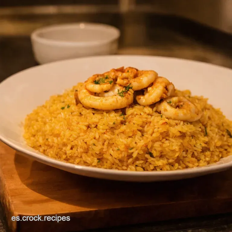 Arroz Con Calamares a La Marinera presentation