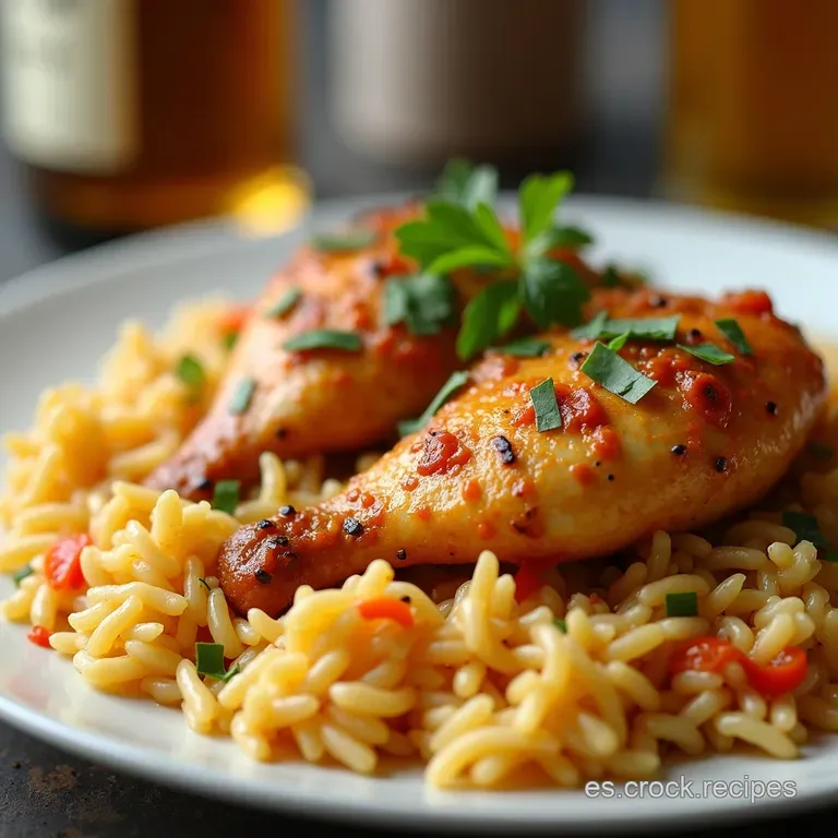 Arroz con Pollo Cremoso a la Cerveza y Sofrito Latino