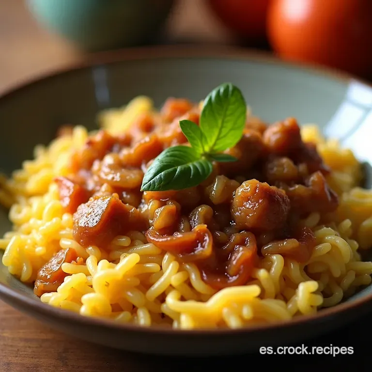 Arroz Cremoso a La Espa&ntilde;ola Con Cebolla Caramelizada presentation