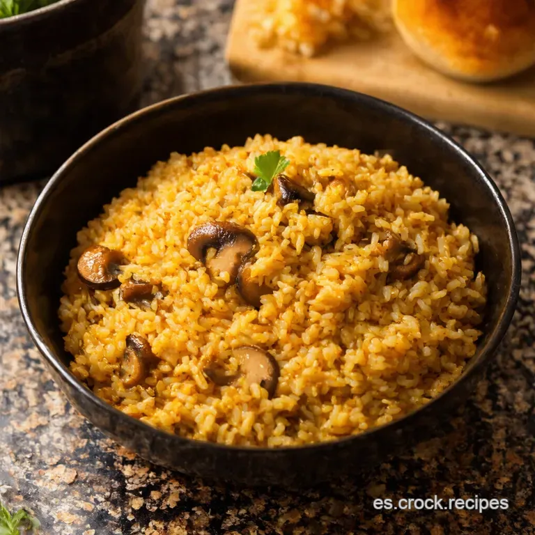 Arroz Meloso Con Champi&ntilde;ones presentation
