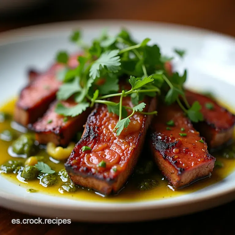Asado Campestre Entra&ntilde;a con Chimichurri y Verduras