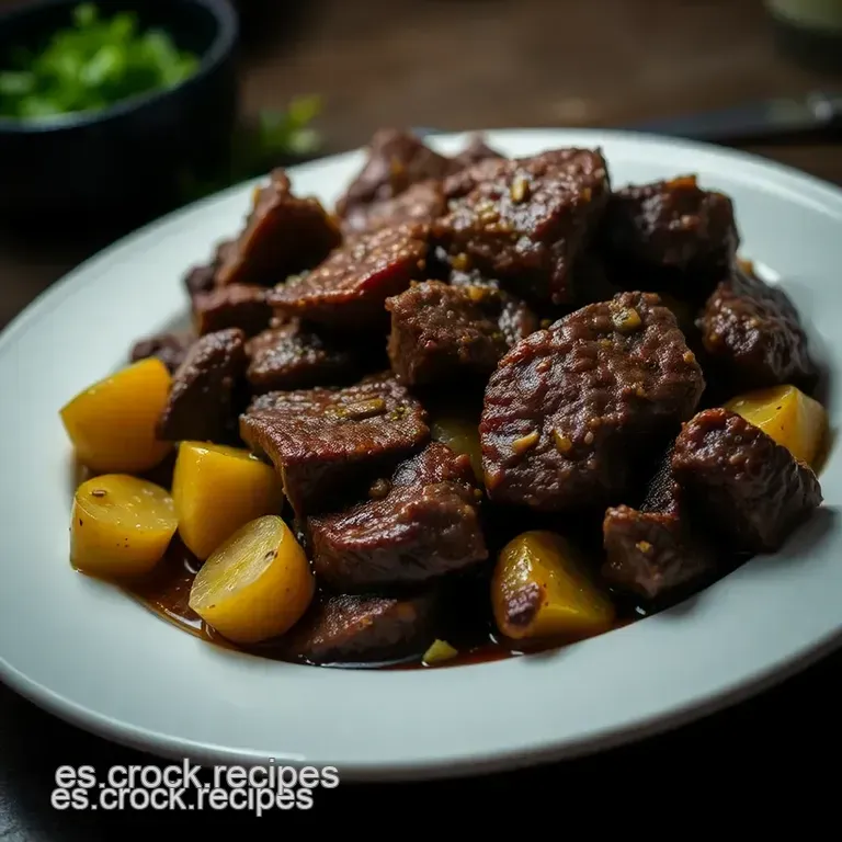 Bife Angosto Madurado Con Papas Paille presentation