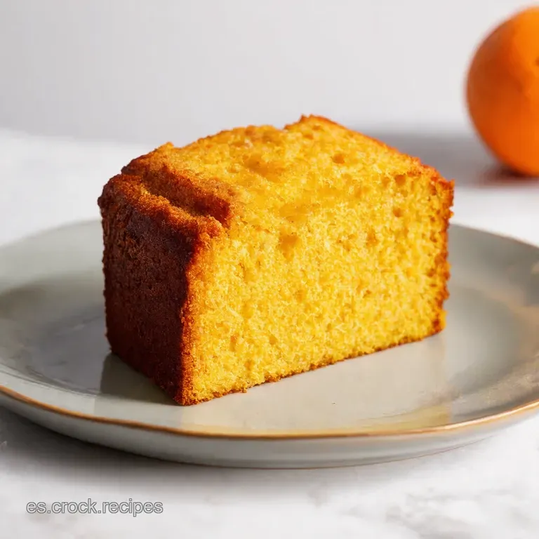 Bizcocho de Naranja Esponjoso Un Cl&aacute;sico con Sabor a Hogar