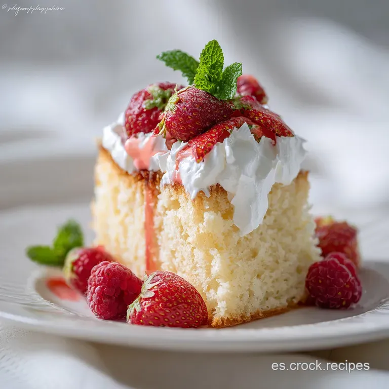 Slice of light and airy yogurt cake with a golden crust, artfully arranged on a white plate. Offers a tempting view of its...