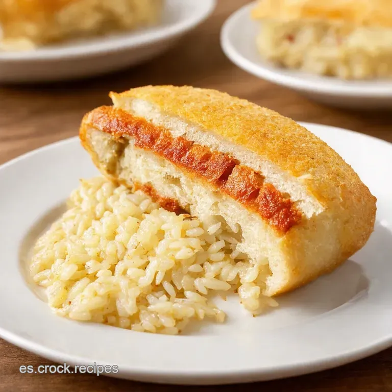 Bocadillo de Arroz Espa&ntilde;ol Crujiente Relleno de Sabor