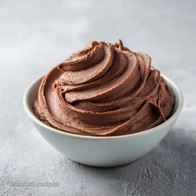 Elegant piped chocolate buttercream roses adorn a cupcake. Creamy swirls of frosting, a decadent, tempting dessert.