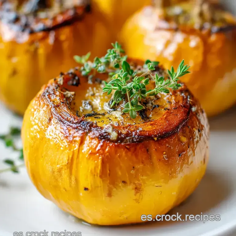 Calabaza Butternut Al Horno Con Especias Y Miel presentation