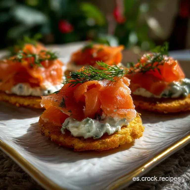 Elegant plate of assorted appetizers, each a miniature masterpiece. Featuring creamy textures, pops of color, and artful a...