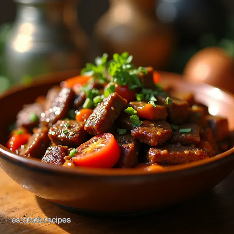Carne Mongoliana a La Espa&ntilde;ola presentation