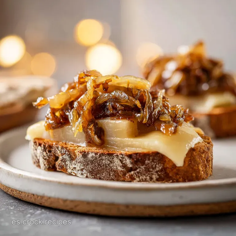 S&aacute;ndwich de Cebolla Caramelizada Gouda y Pera