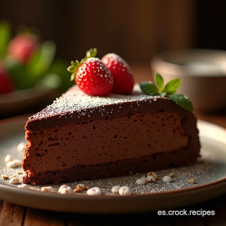El Abrazo Oscuro Pastel De Chocolate Sin Harina Intenso Y Fundente presentation