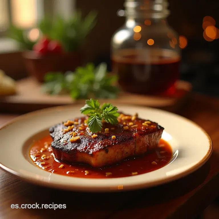 Chuletas De Cerdo Con Salsa Normi De Manzana Y Sidra presentation